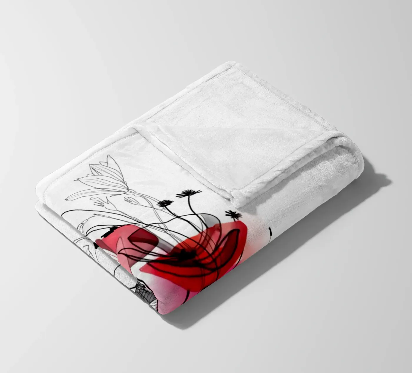 Mohn Fleecedecke von SaraRosenbaum