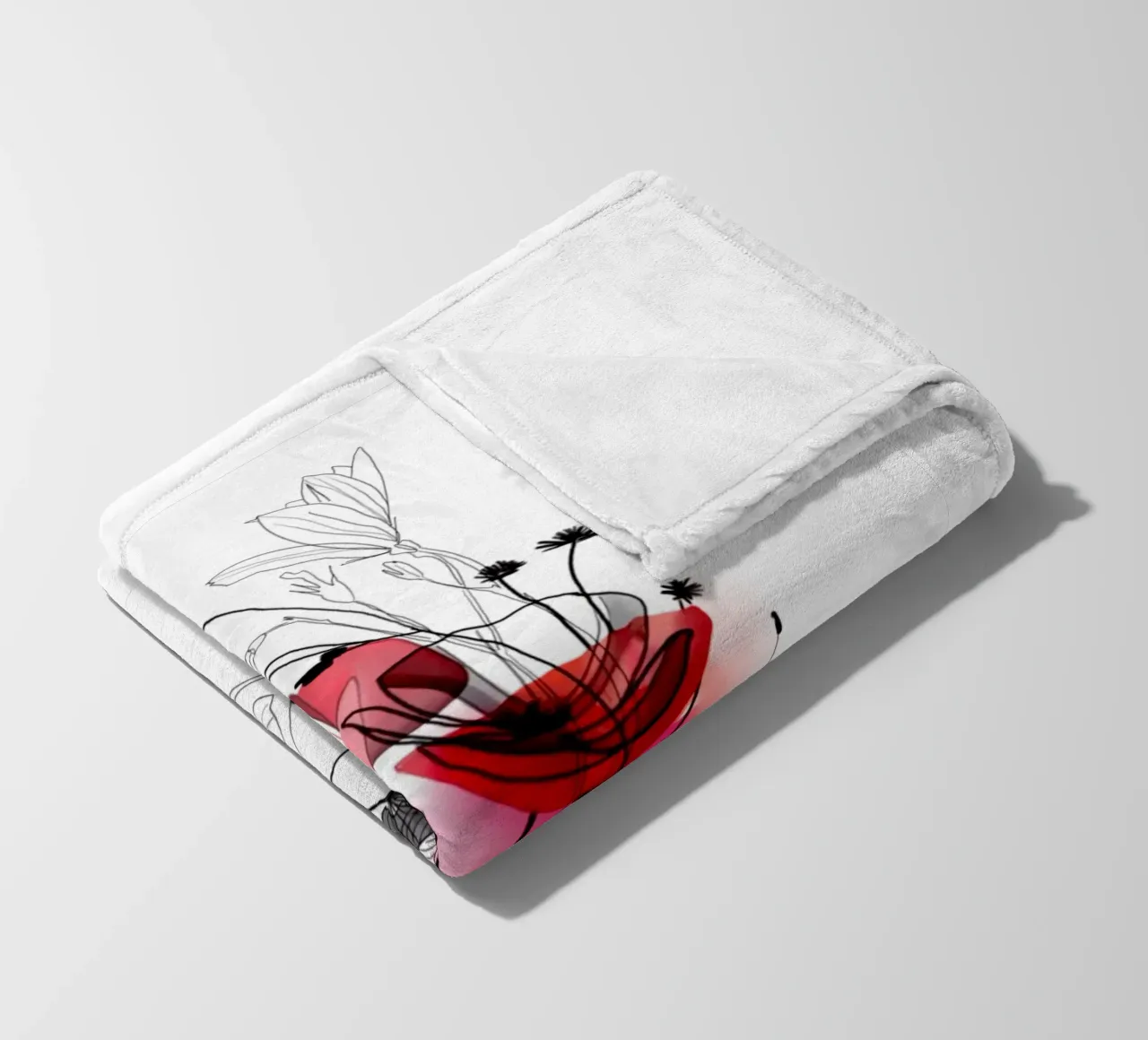 Mohn Fleecedecke von SaraRosenbaum