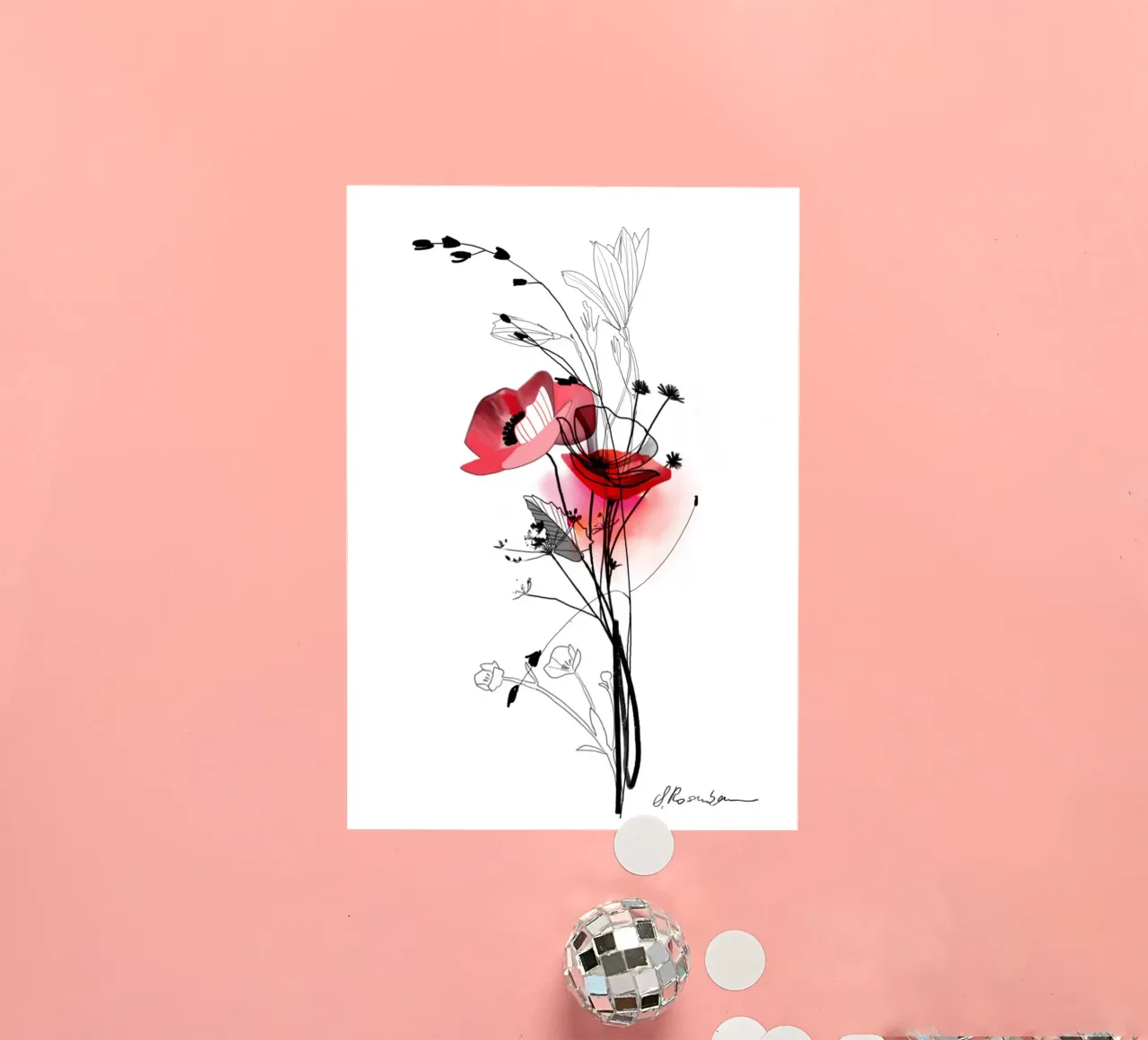 Mohn sticker van SaraRosenbaum