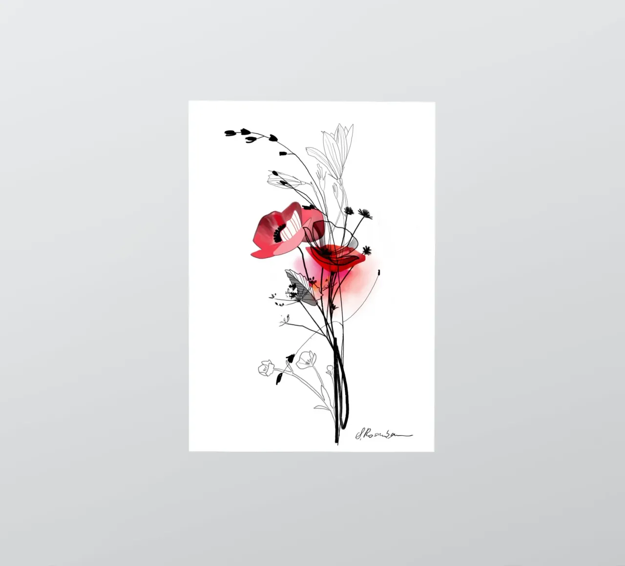 Mohn sticker van SaraRosenbaum