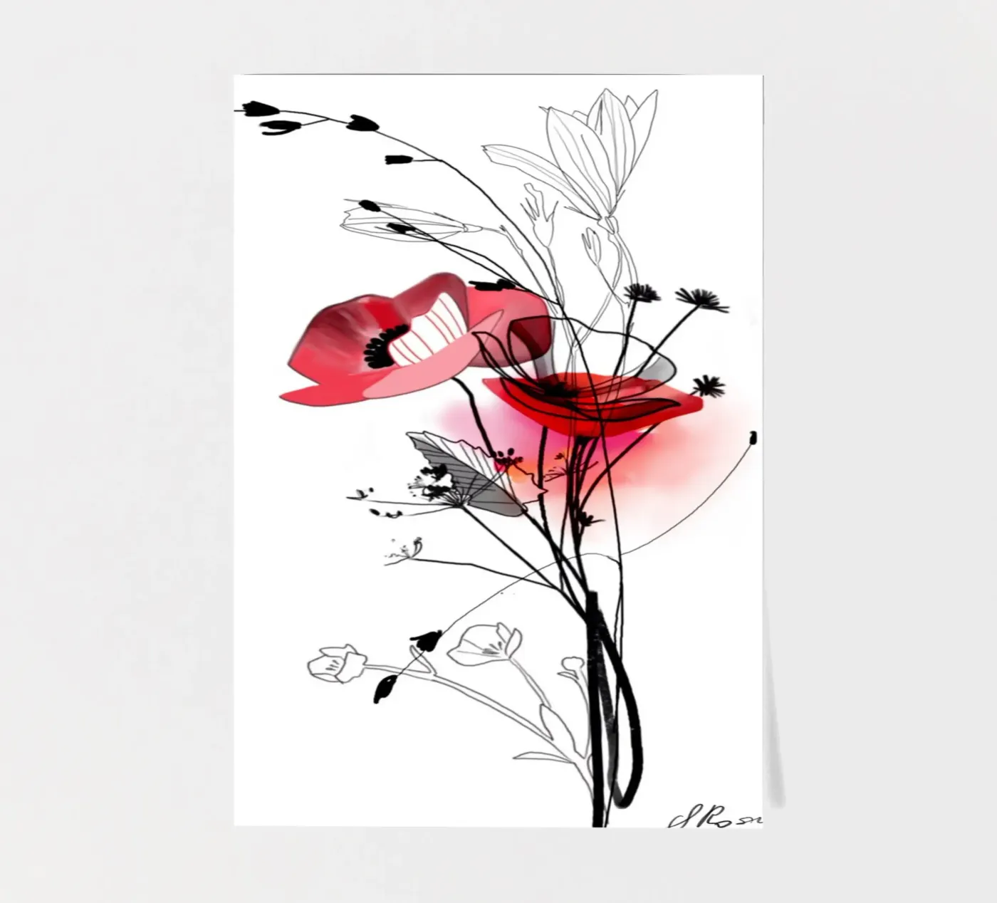 Mohn stickervel van SaraRosenbaum