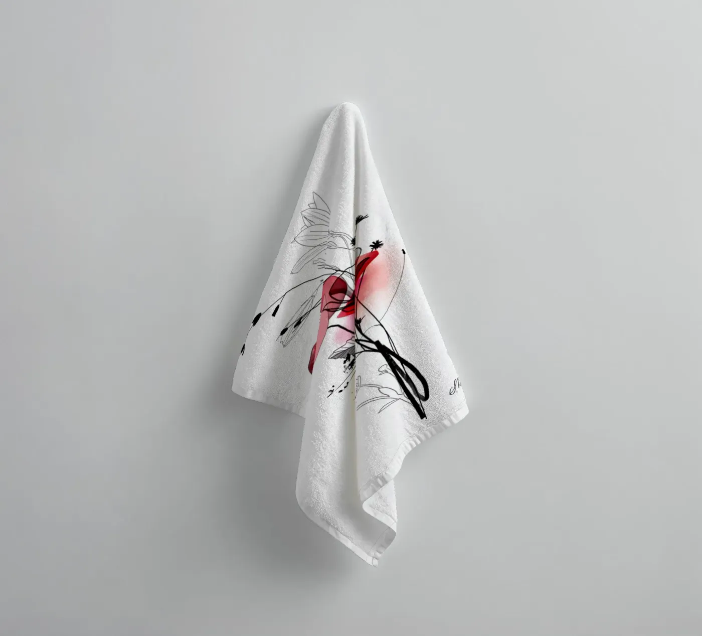 Mohn badhanddoek van SaraRosenbaum