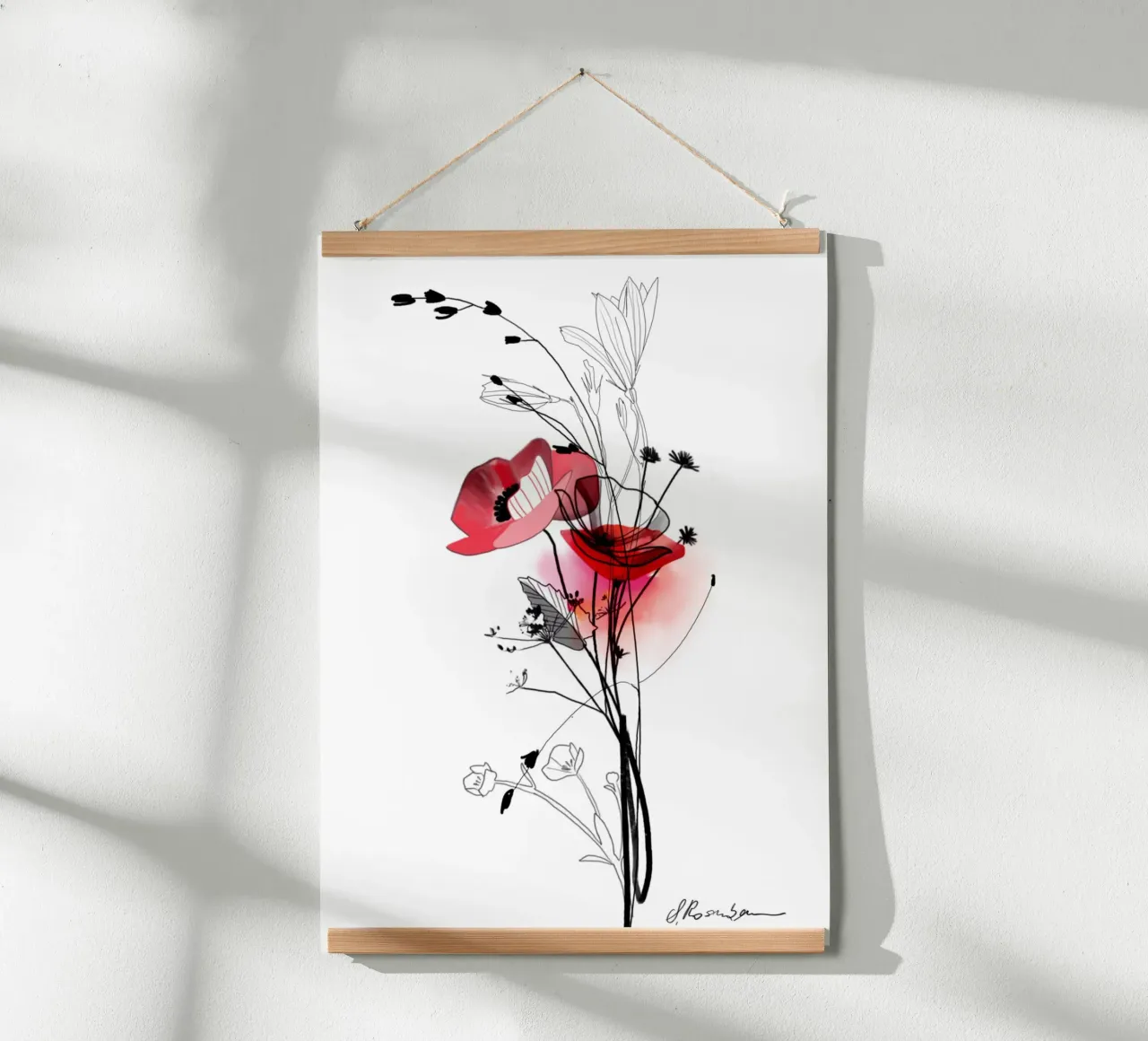 Mohn carta hahnemühle da SaraRosenbaum