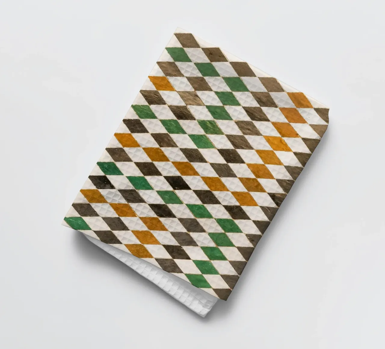 Square tiles in Morocco torchon de photolovers