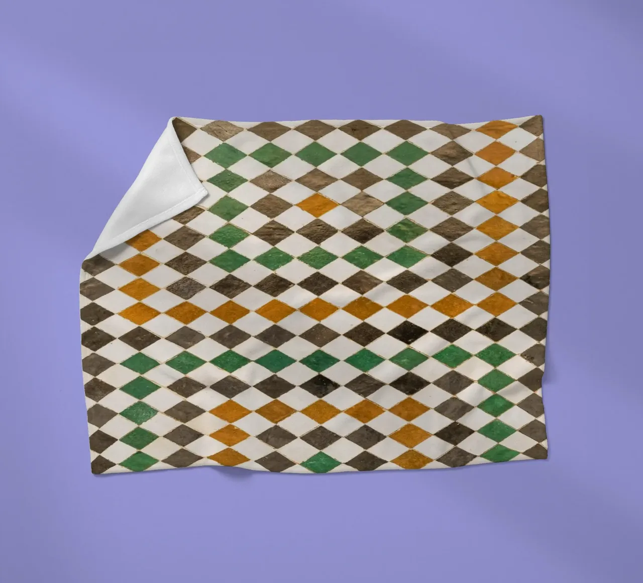Square tiles in Morocco coperta in pile da photolovers