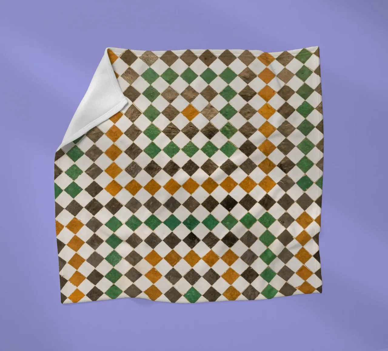 Square tiles in Morocco coperta in pile da photolovers