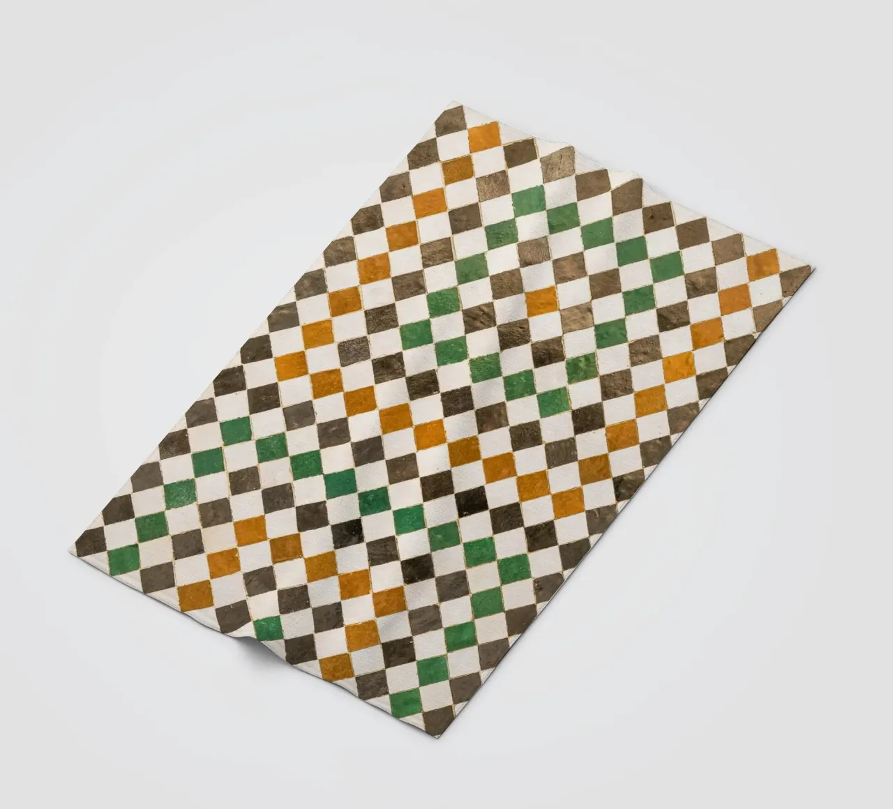 Square tiles in Morocco coperta in pile da photolovers