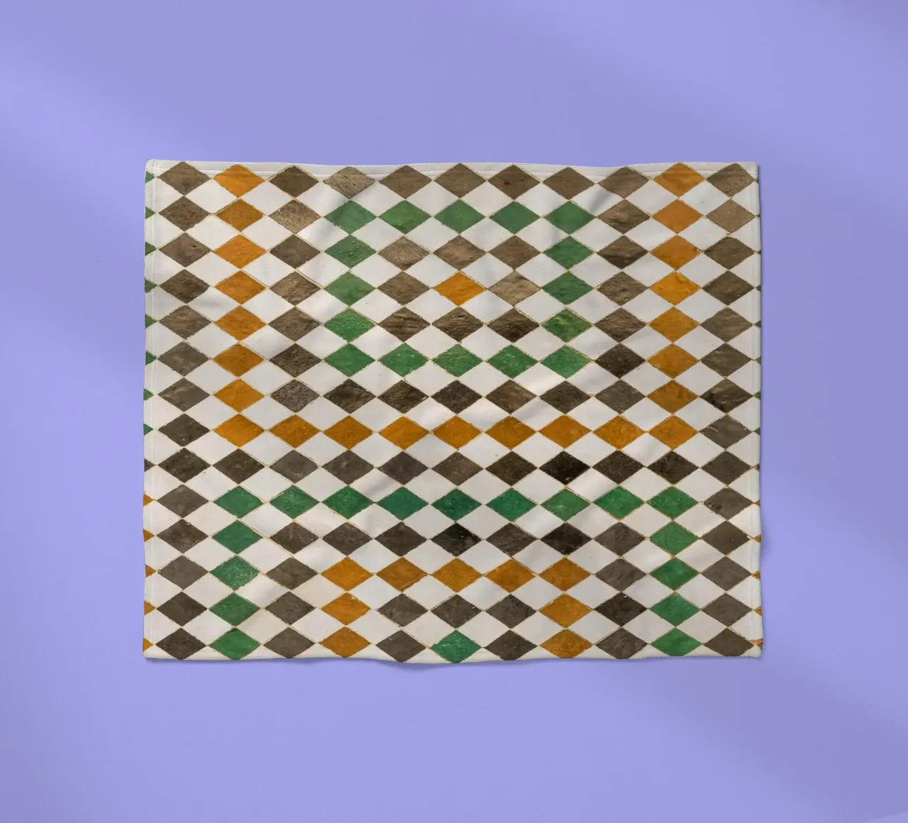 Square tiles in Morocco coperta in pile da photolovers