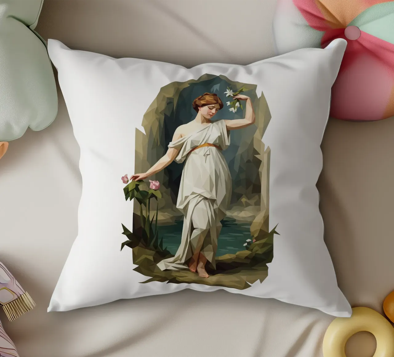 Nymphaeum Lowpoly cuscino da Low Profile