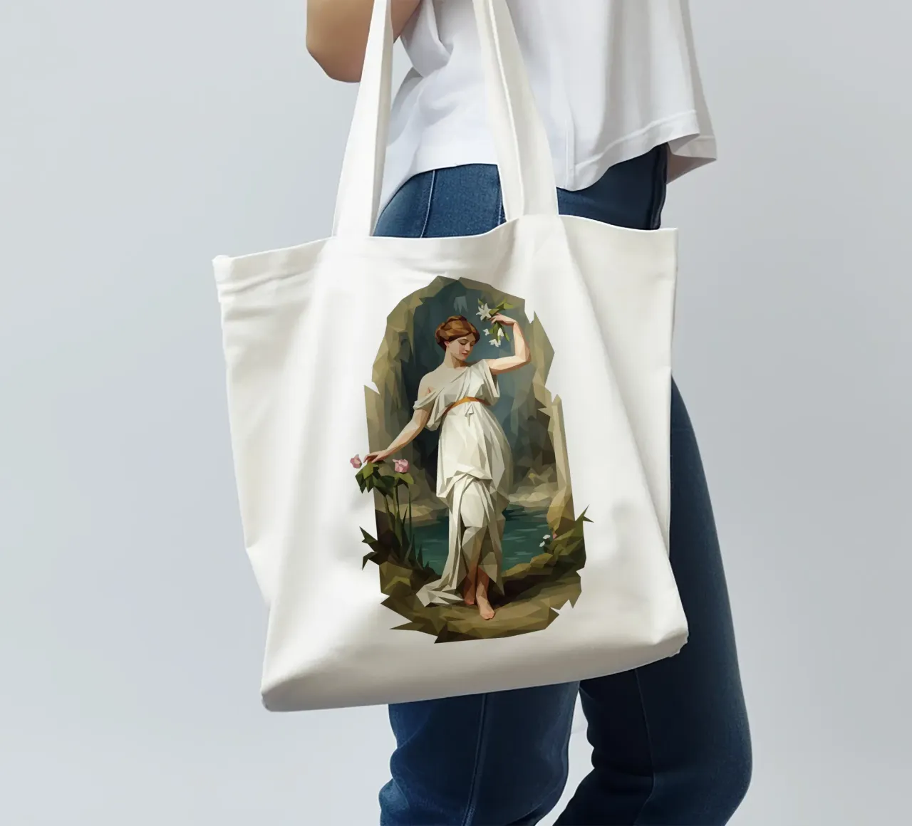 Nymphaeum Lowpoly borsa in juta da Low Profile