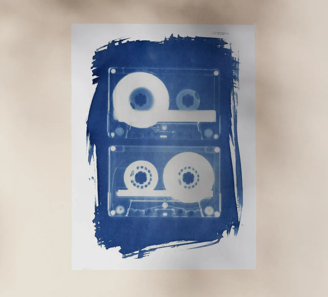 Retro Cassette Tapes pellicola backlit da Kim Hubball Studio