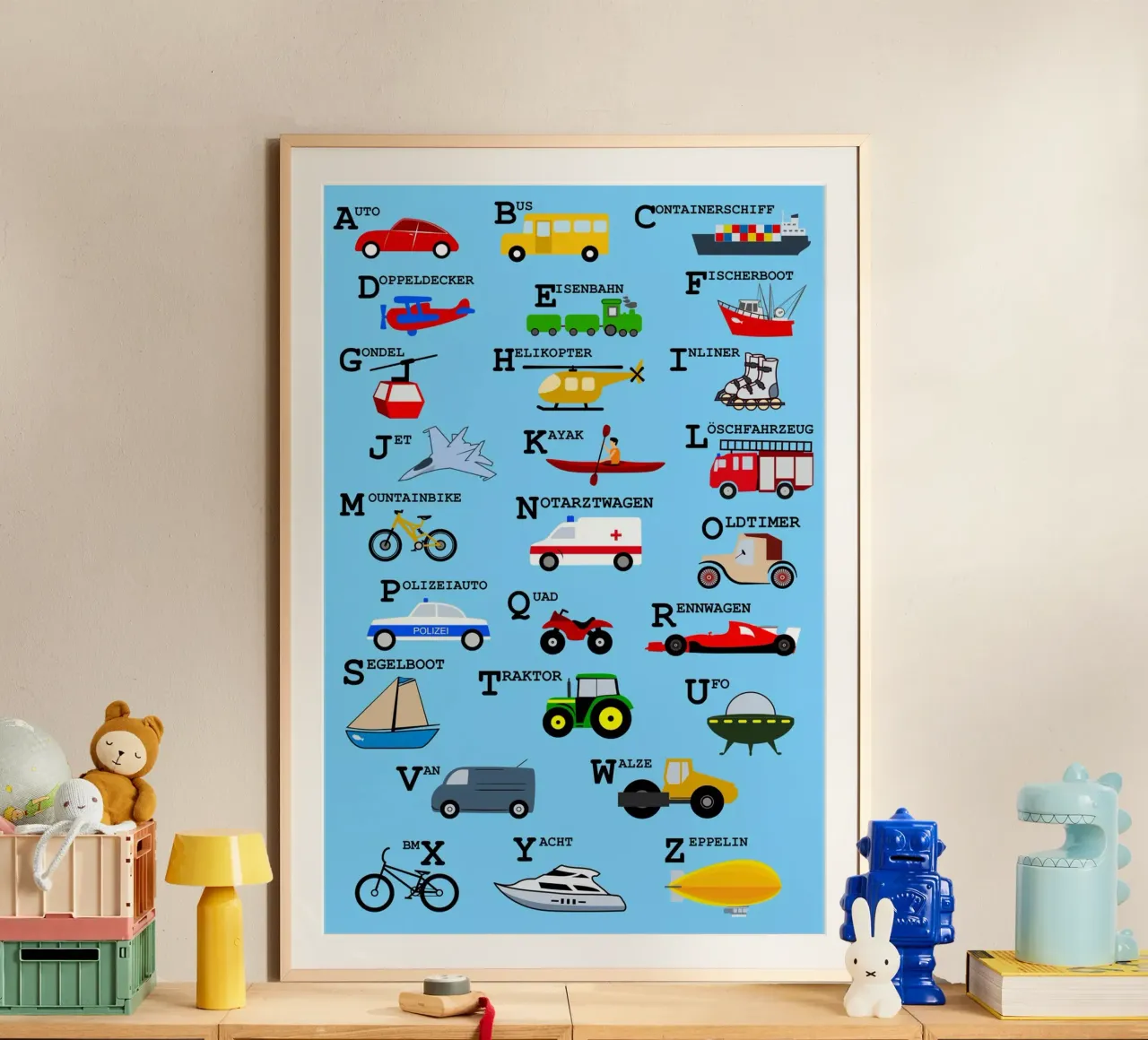 ABC Alphabet - Verkehrsmittel poster da Fjöllart
