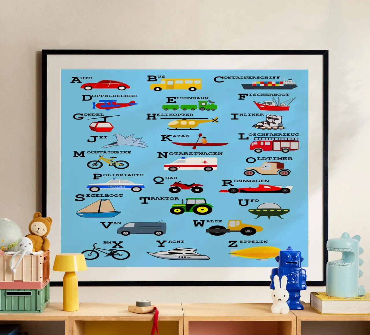 ABC Alphabet - Verkehrsmittel poster da Fjöllart