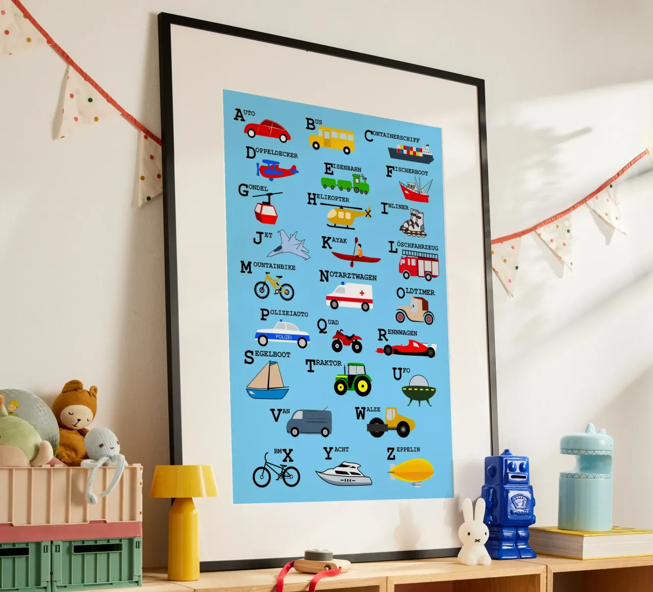 ABC Alphabet - Verkehrsmittel poster da Fjöllart
