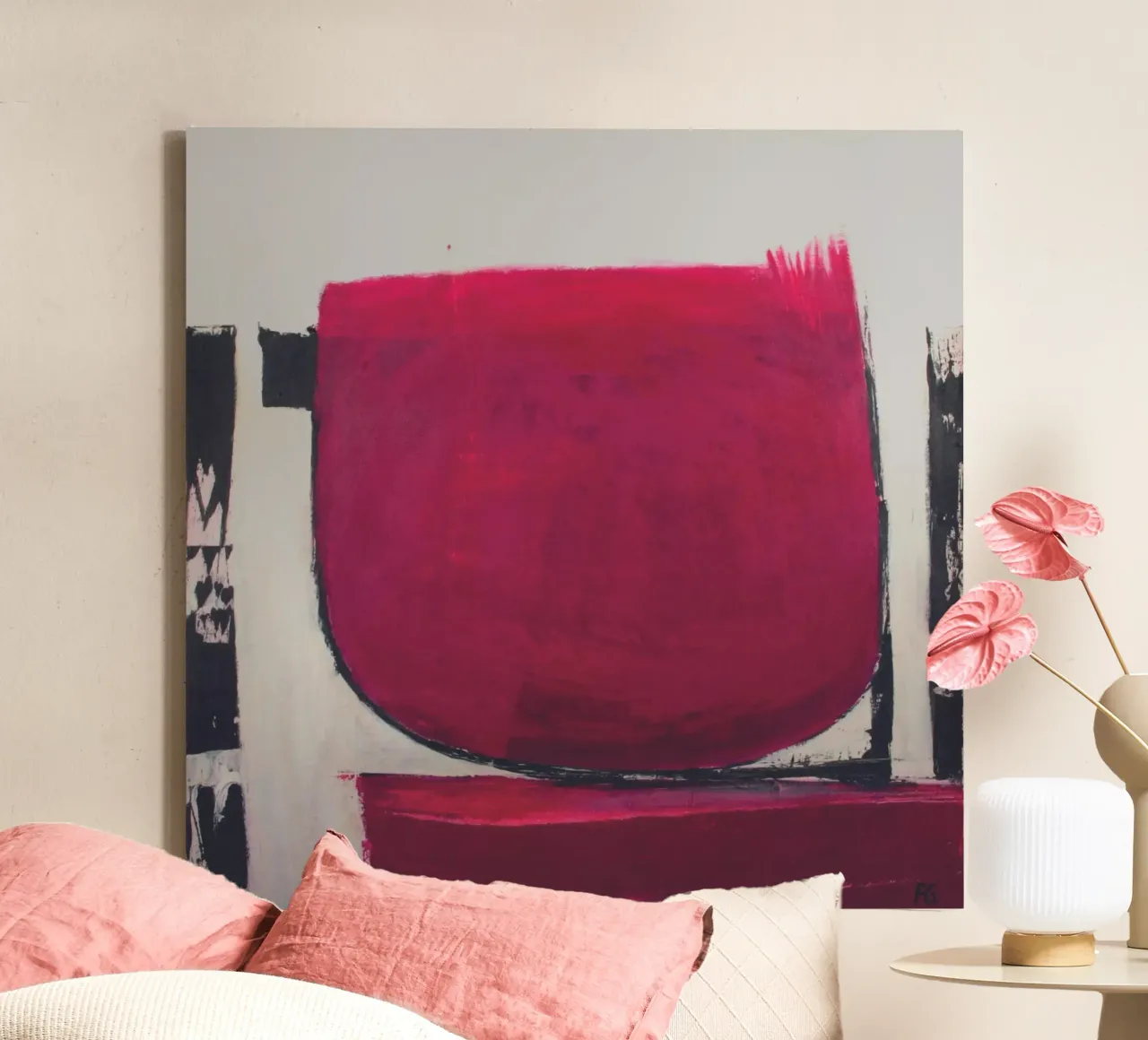 Red III canvas by Anita Gewald