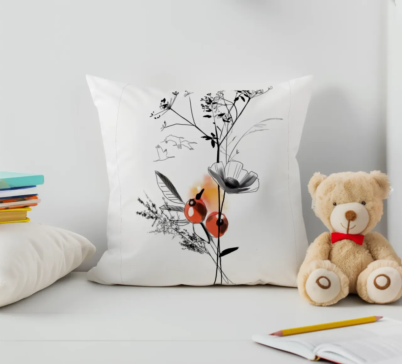 Uccelli migratori cuscino da SaraRosenbaum