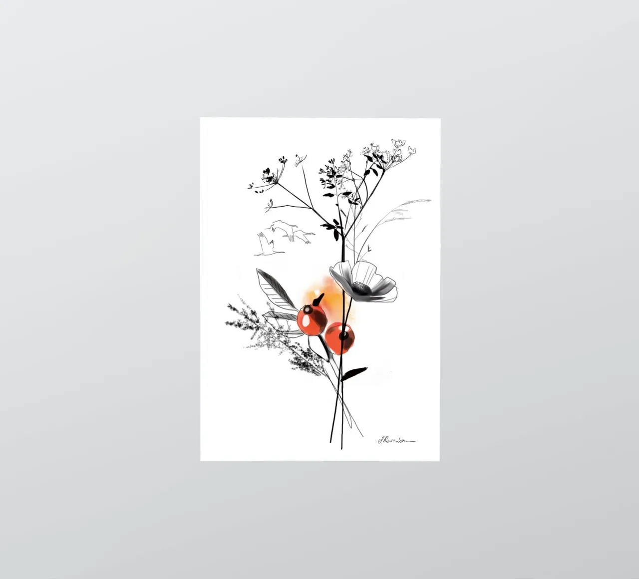Uccelli migratori adesivo da SaraRosenbaum