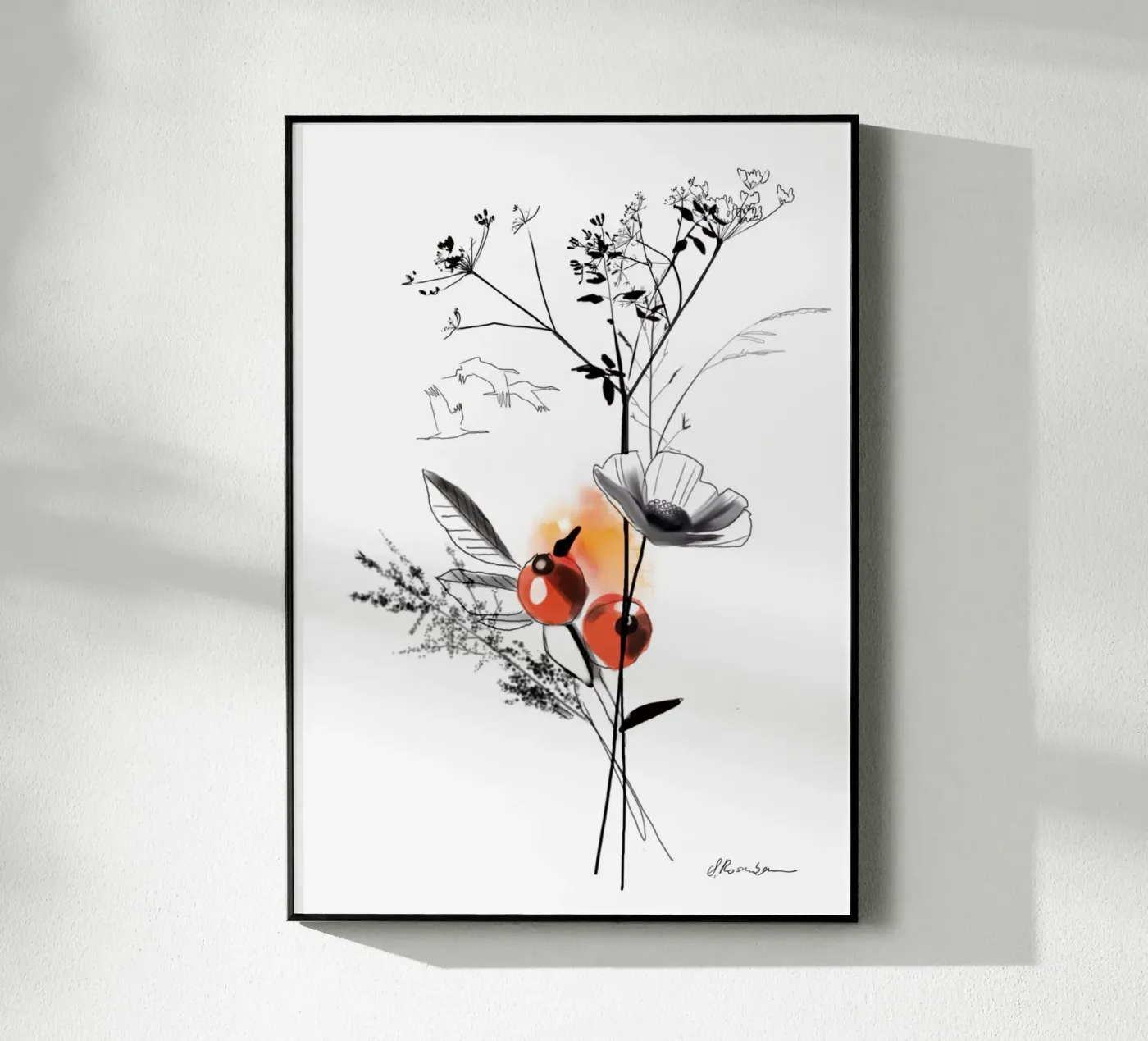 Migratory birds Acryl-Glas von SaraRosenbaum