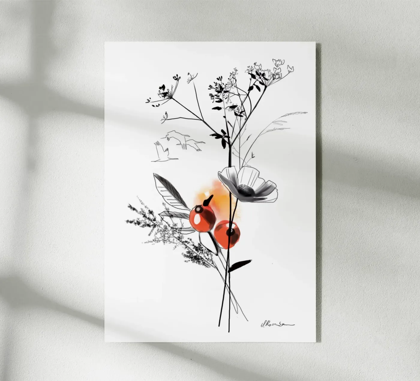 Migratory birds Acryl-Glas von SaraRosenbaum