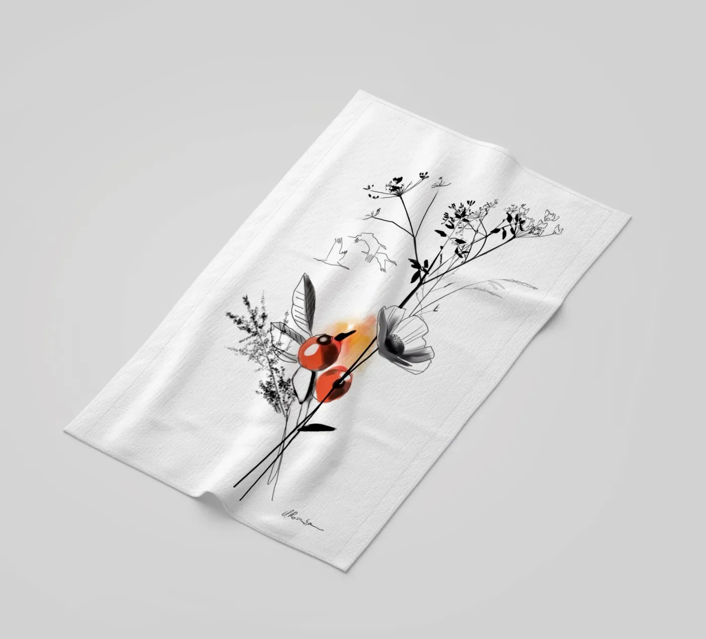 Uccelli migratori telo mare da SaraRosenbaum