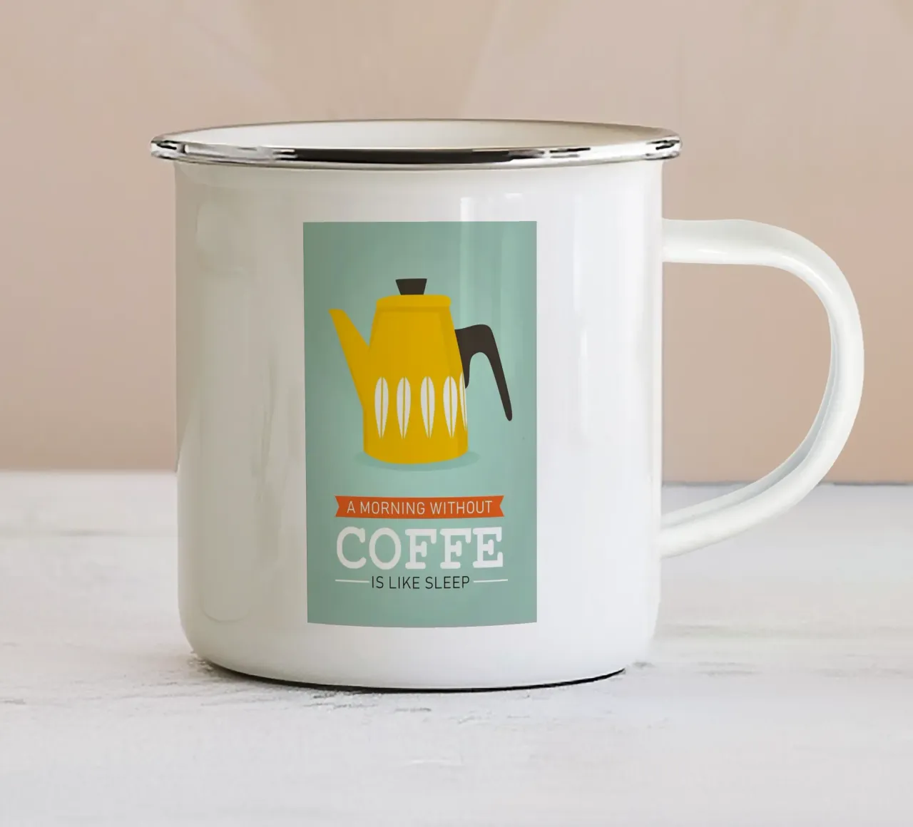 arredamento per la casa caffè retrò tazza in smalto da HARU HARU