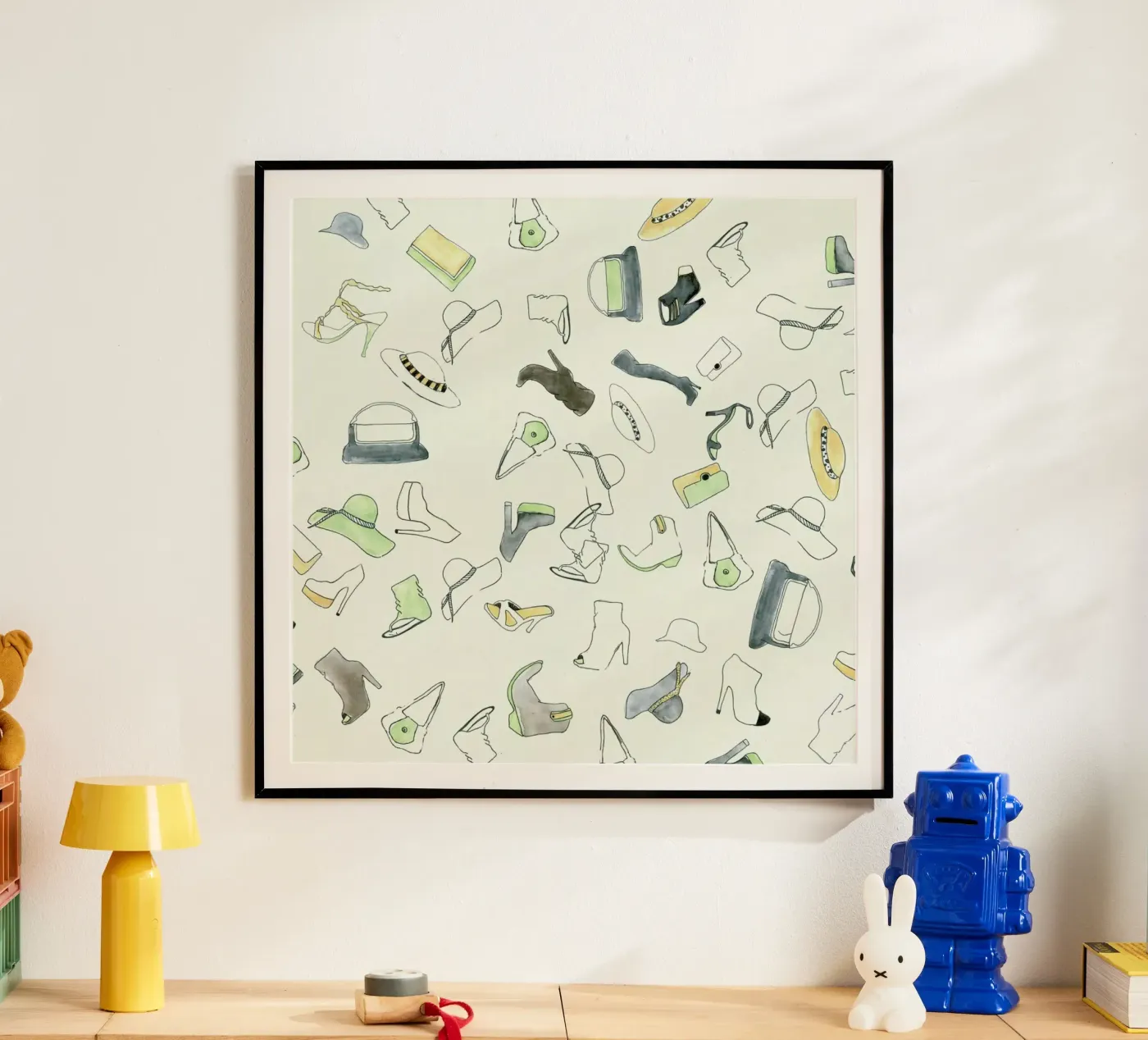 Pattern: Shooz poster van Sandra De Leon