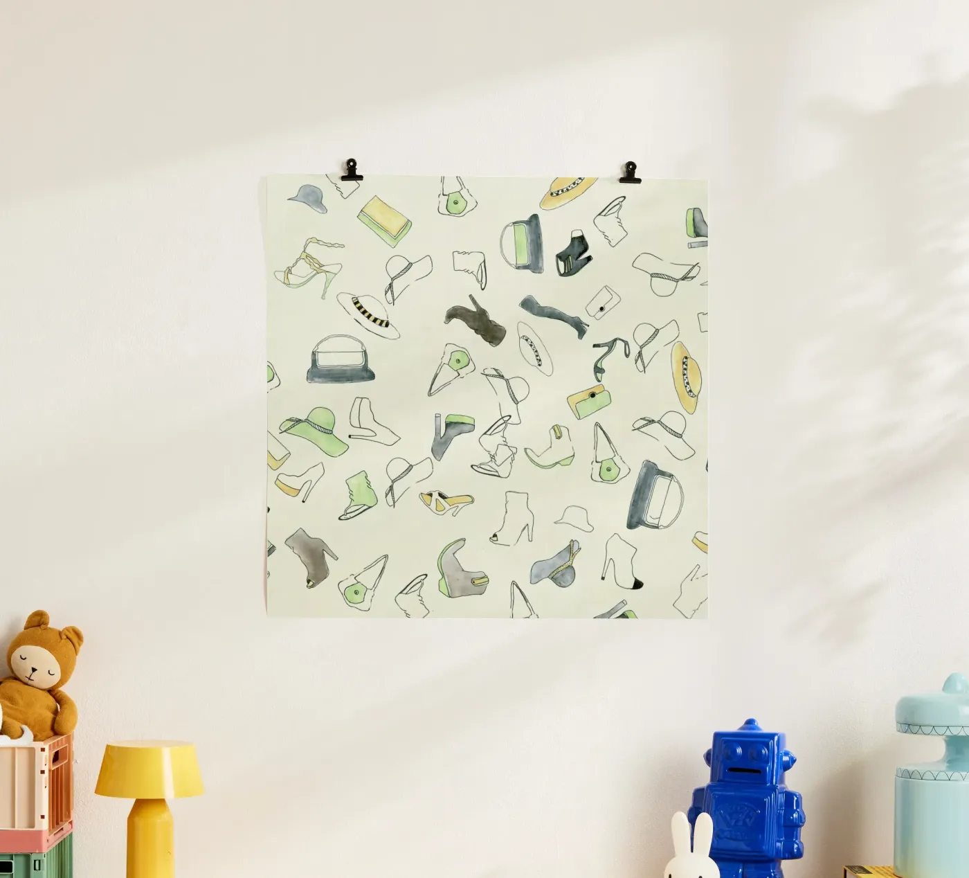 Pattern: Shooz poster van Sandra De Leon