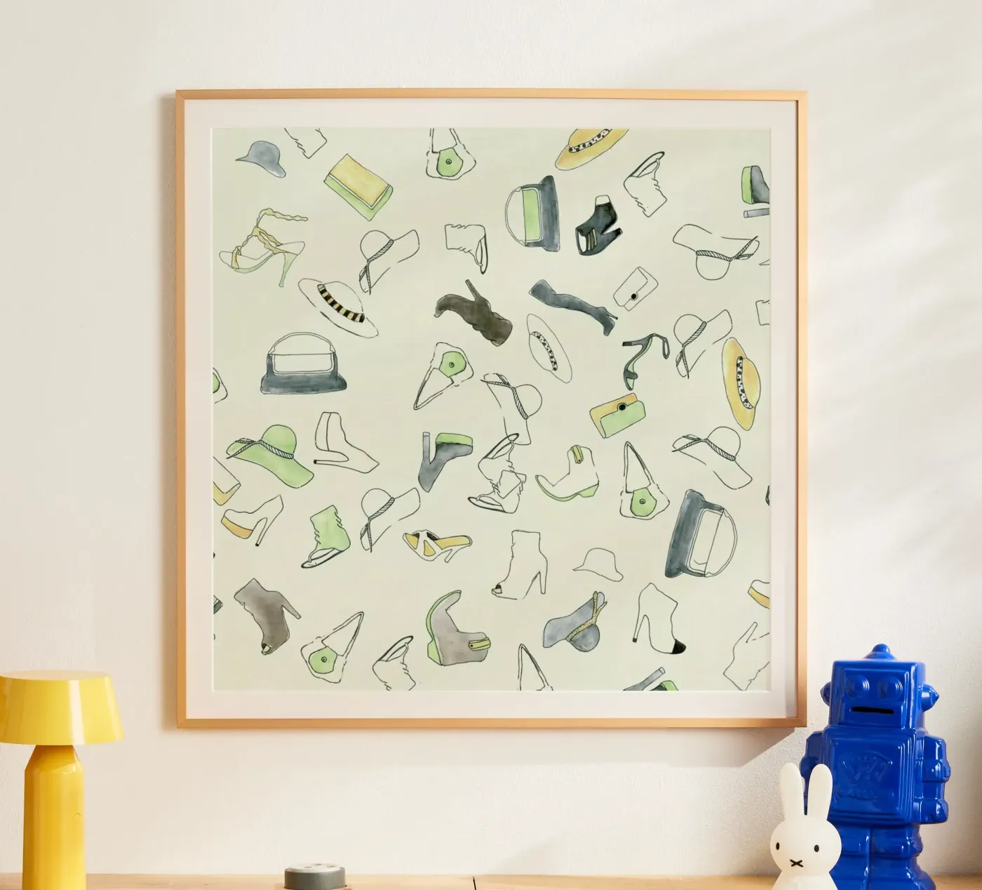 Pattern: Shooz poster van Sandra De Leon
