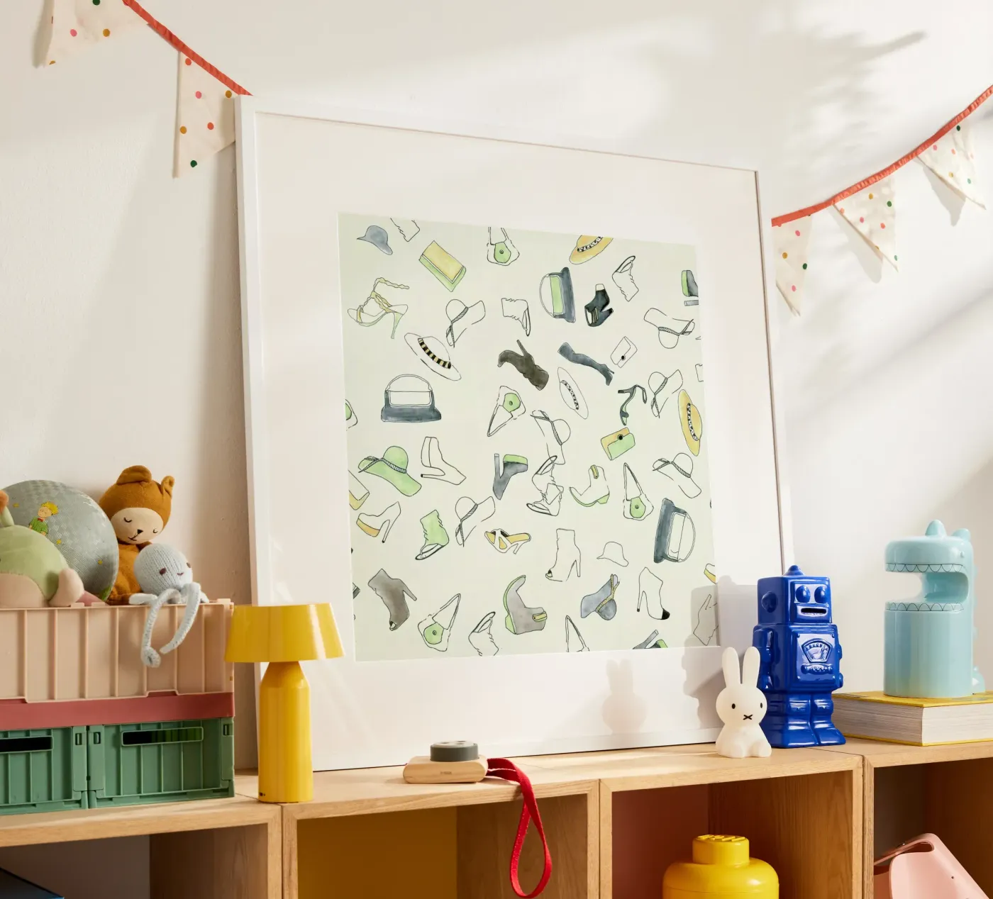 Pattern: Shooz poster van Sandra De Leon