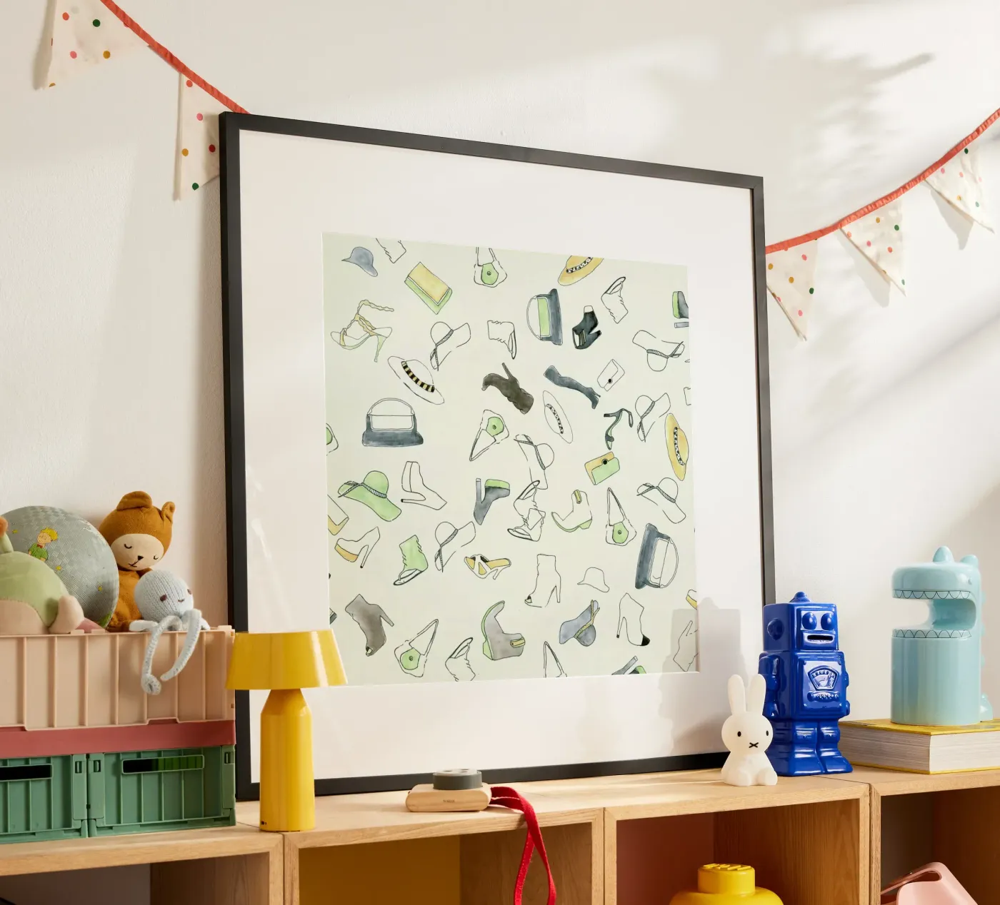 Pattern: Shooz poster van Sandra De Leon