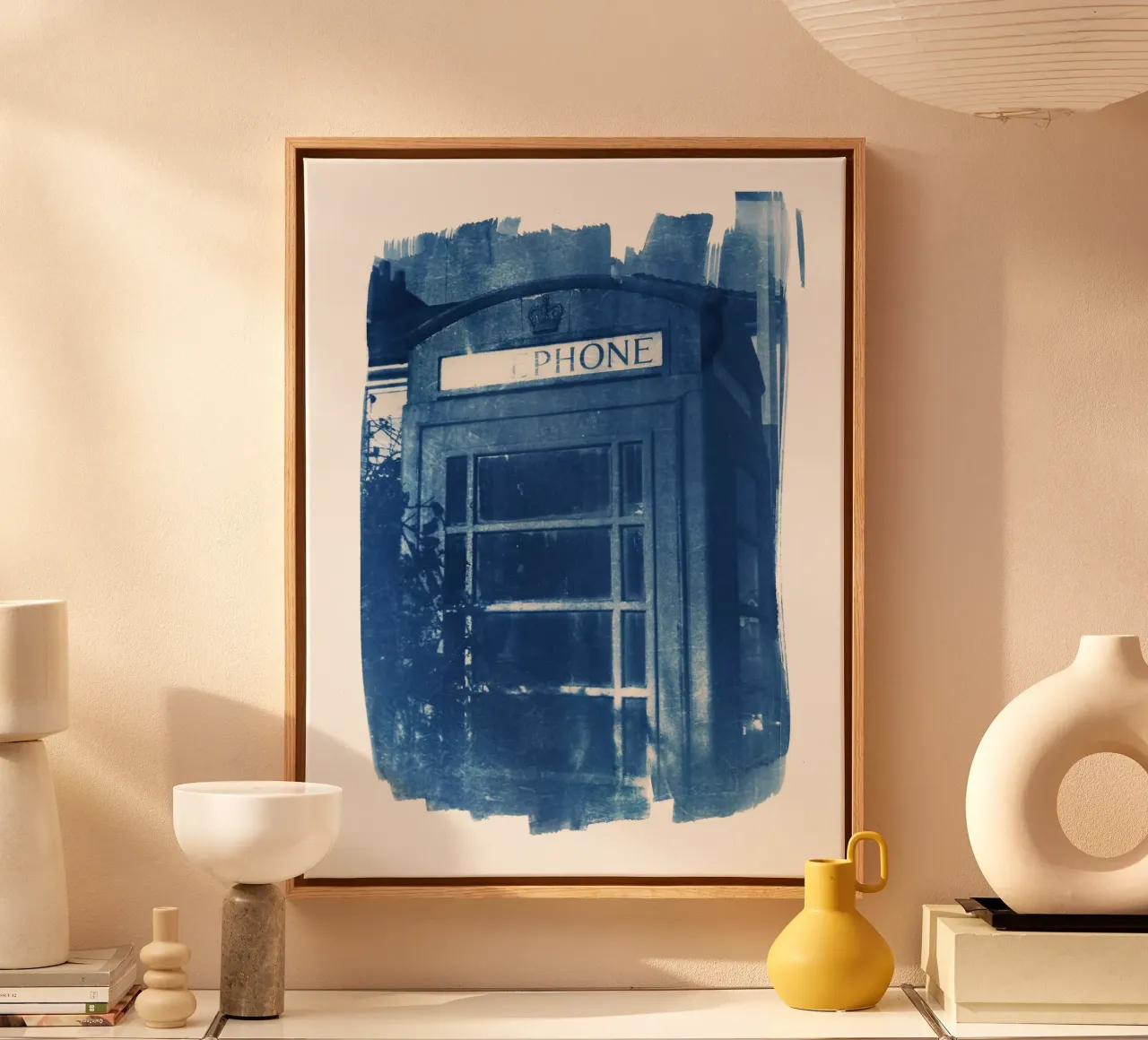 Britse telefooncel canvas met Baklijst van Kim Hubball Studio
