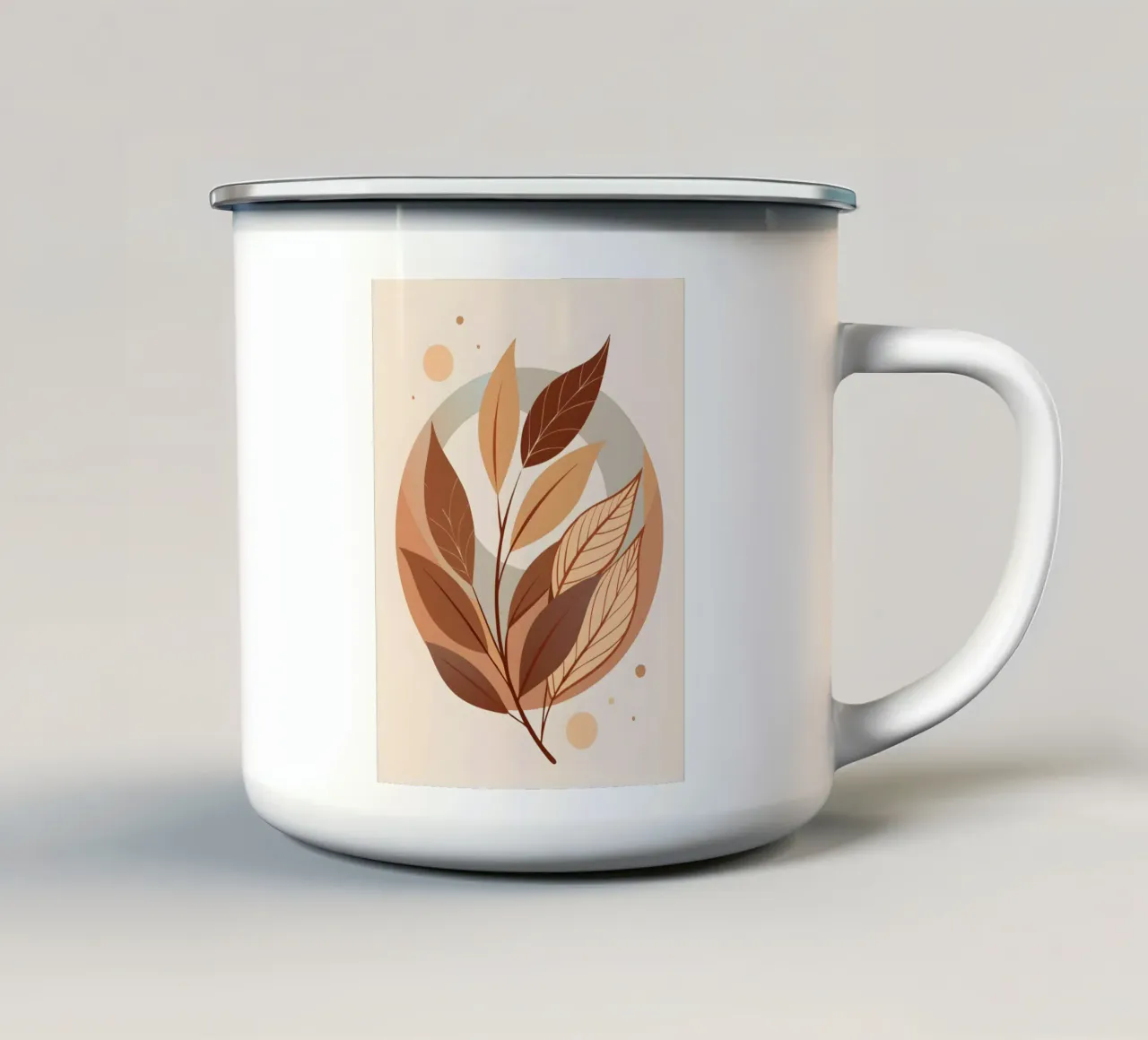 Élégance automnale mug en émail de Artistic-shop