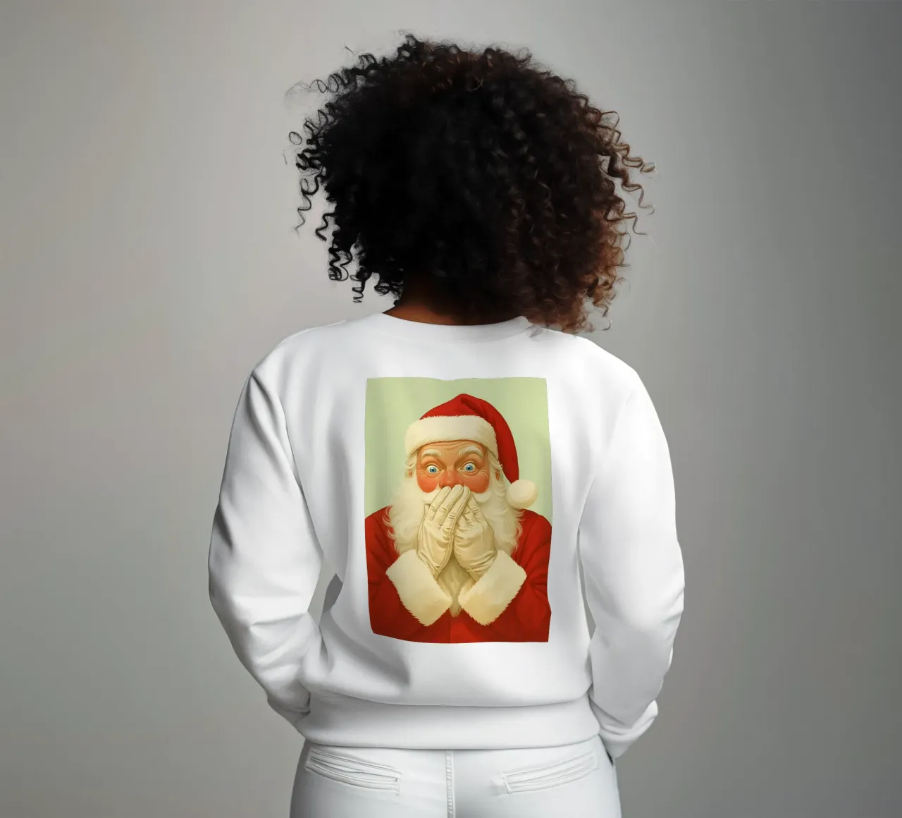 disegno di Babbo Natale con sorriso felpa da Raffasya Shop