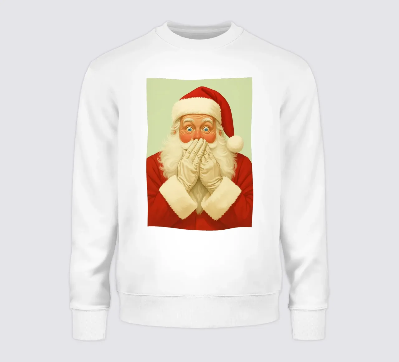 disegno di Babbo Natale con sorriso felpa da Raffasya Shop