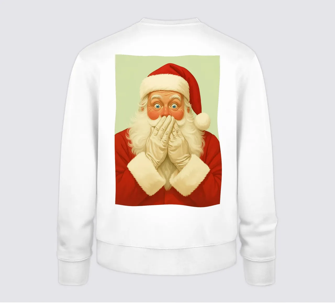 disegno di Babbo Natale con sorriso felpa da Raffasya Shop