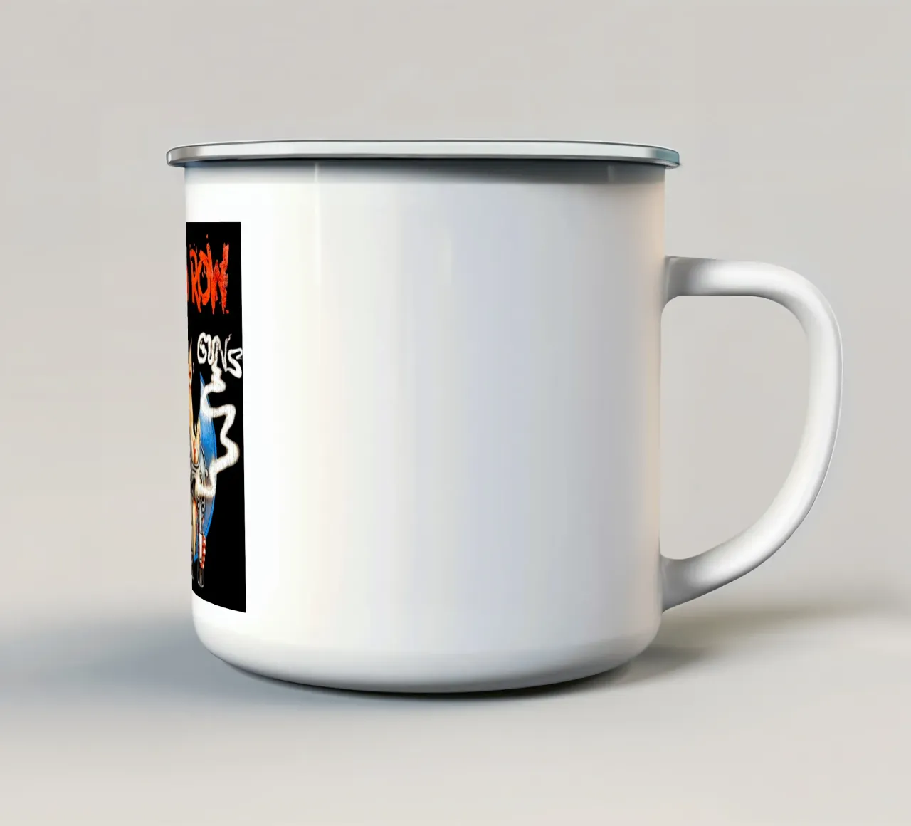 Skid Row - Crash And Burn Emaille Tasse von igoshartwrks