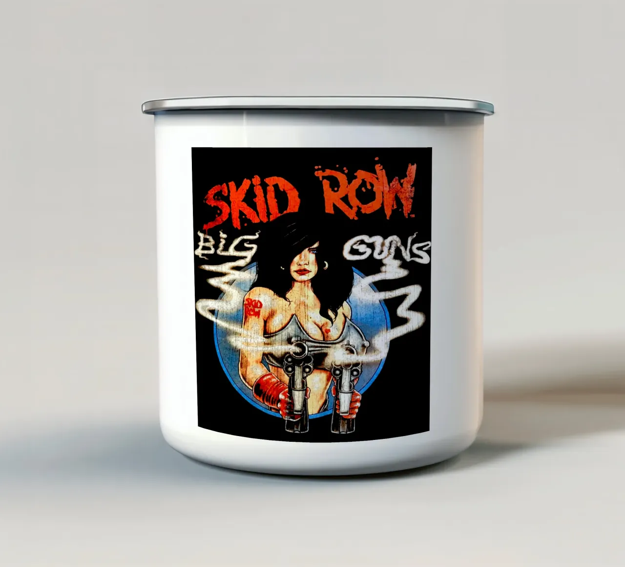 Skid Row - Crash And Burn Emaille Tasse von igoshartwrks