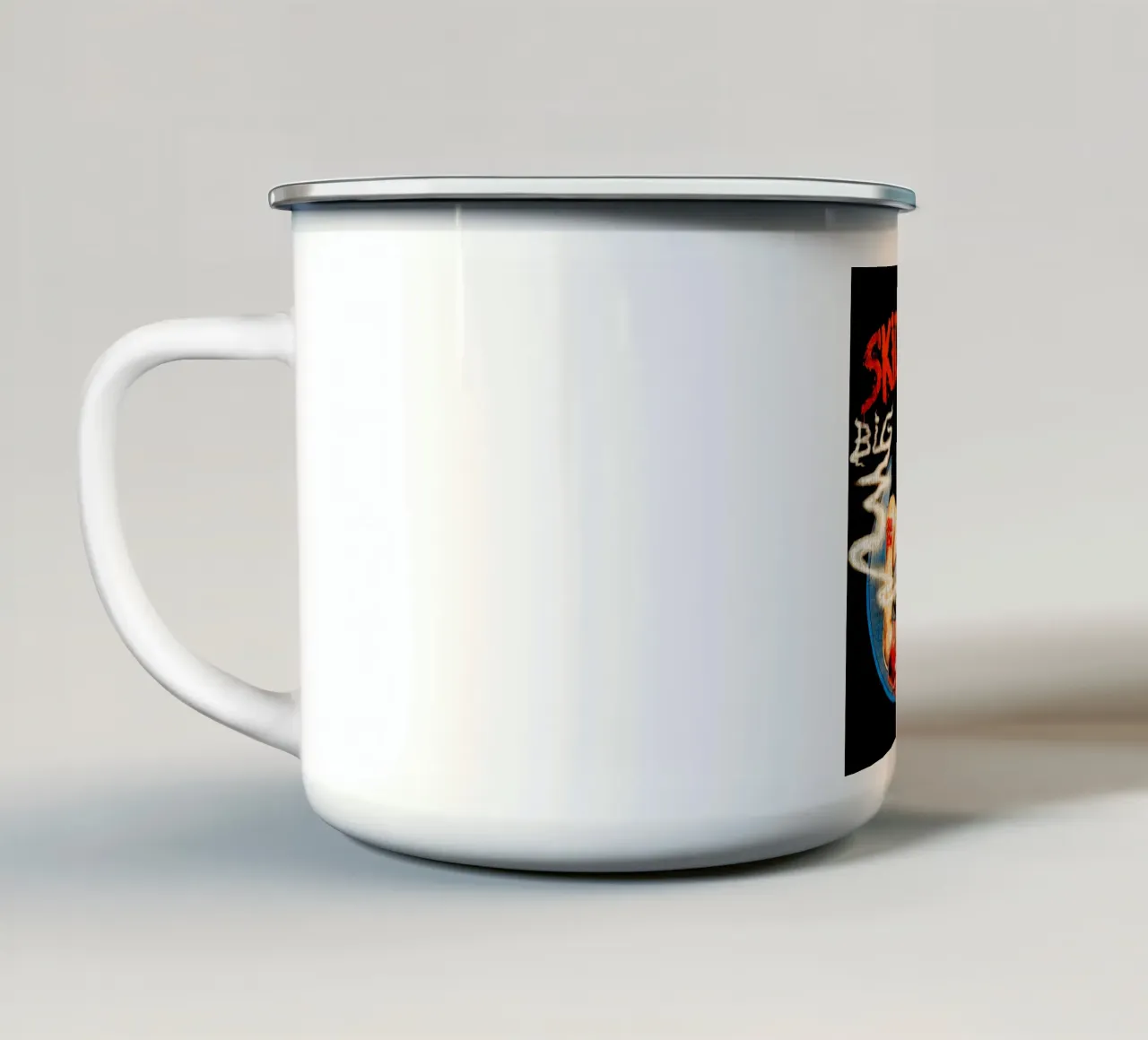 Skid Row - Crash And Burn Emaille Tasse von igoshartwrks