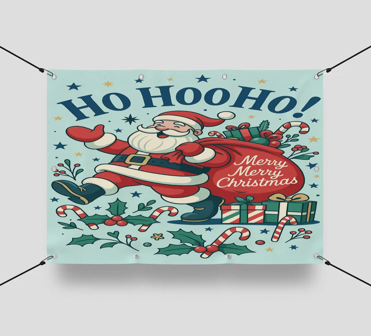 Babbo Natale dipinto telo in pvc da Raffasya Shop