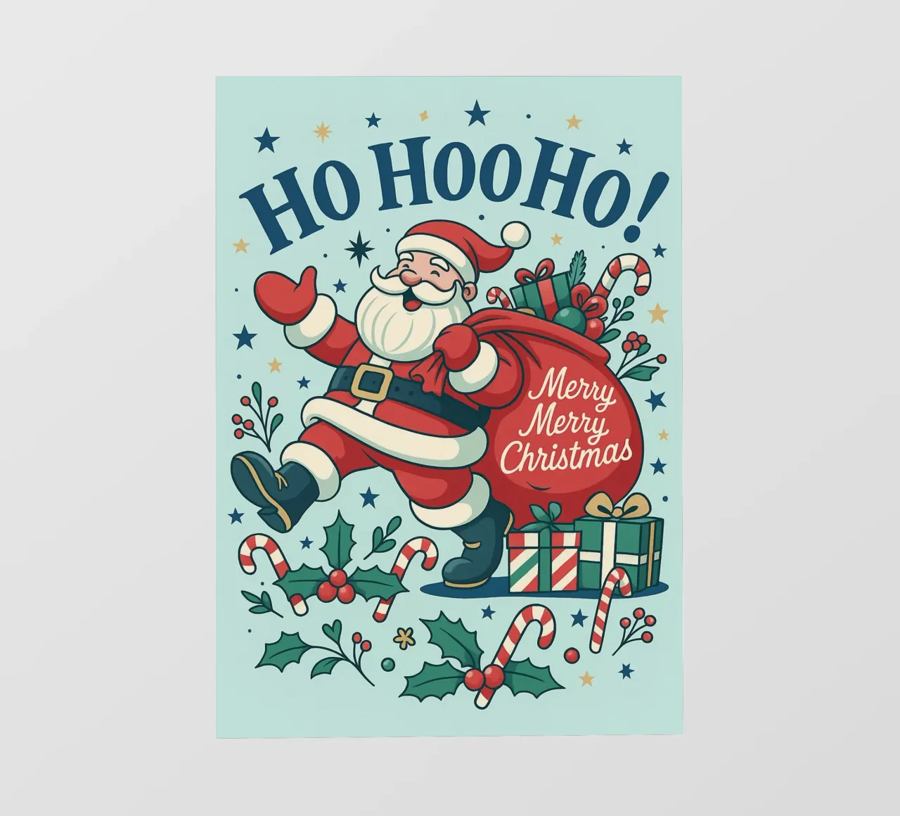 Babbo Natale dipinto telo in pvc da Raffasya Shop