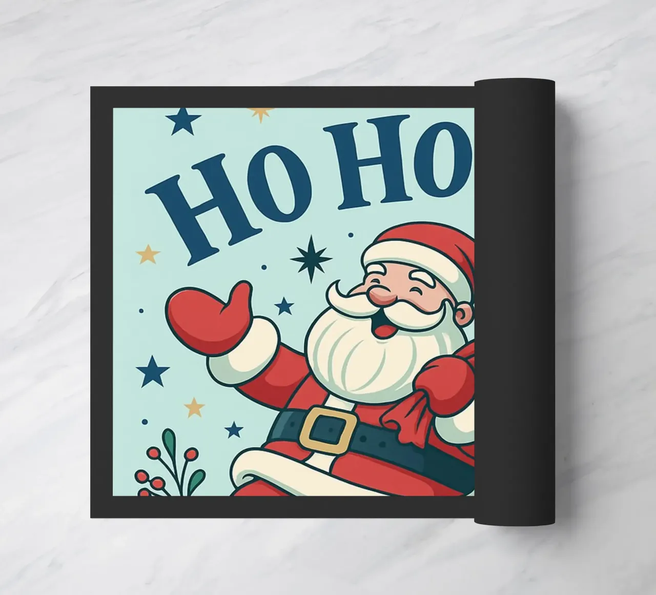 Babbo Natale dipinto zerbino da Raffasya Shop