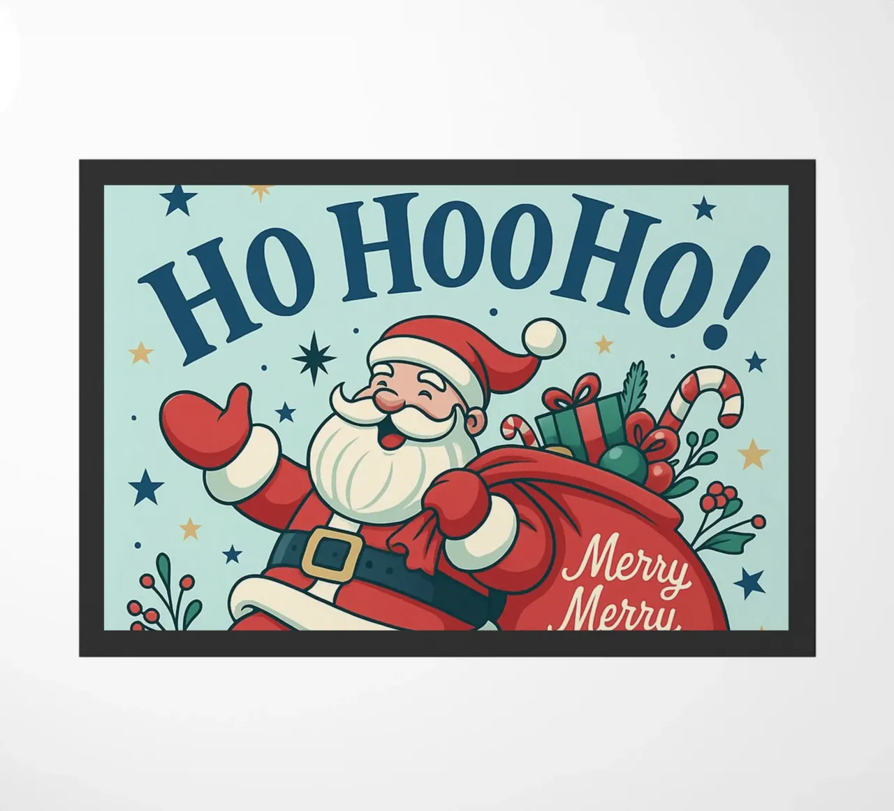 Babbo Natale dipinto zerbino da Raffasya Shop