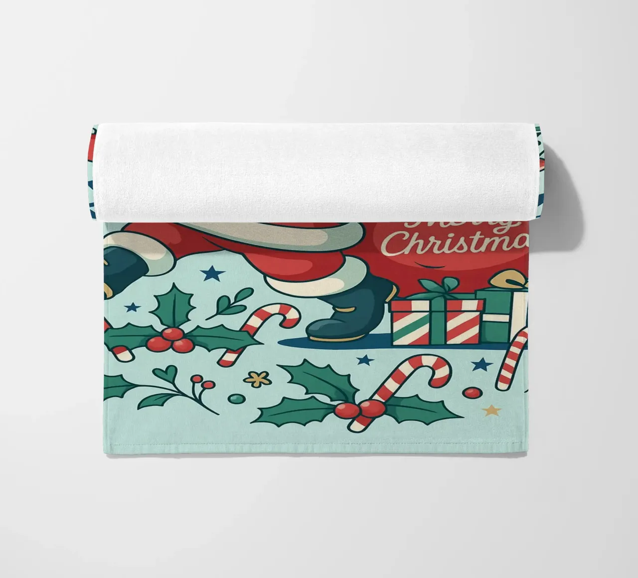 Babbo Natale dipinto telo mare da Raffasya Shop