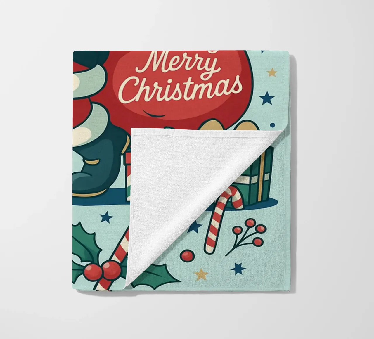 Babbo Natale dipinto telo mare da Raffasya Shop