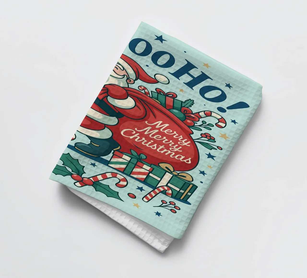 Babbo Natale dipinto canovaccio da cucina da Raffasya Shop