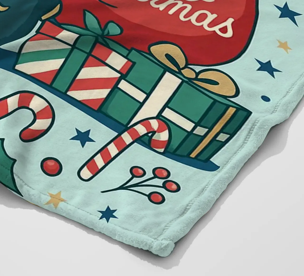 Babbo Natale dipinto coperta in pile da Raffasya Shop