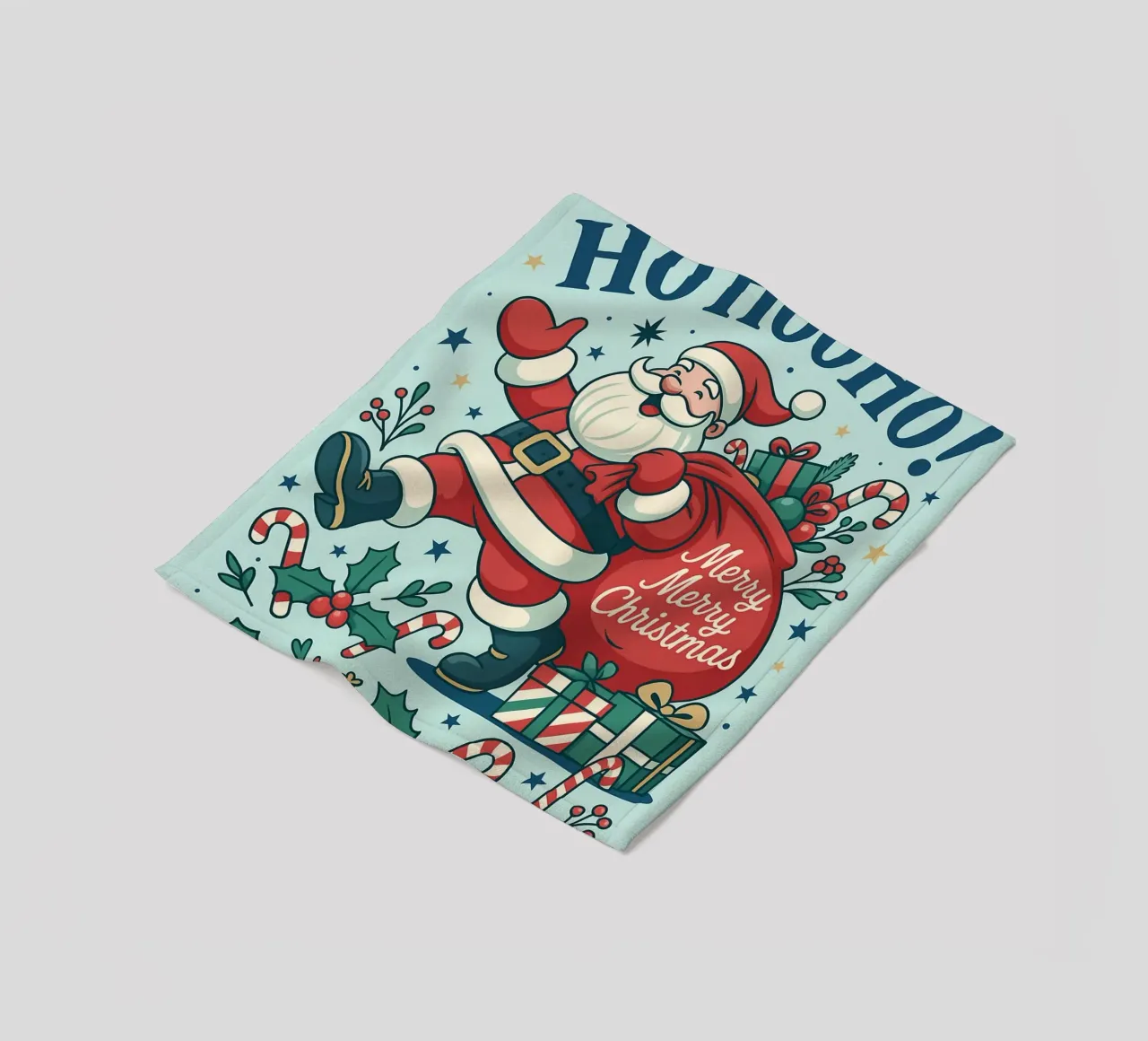 Babbo Natale dipinto coperta in pile da Raffasya Shop