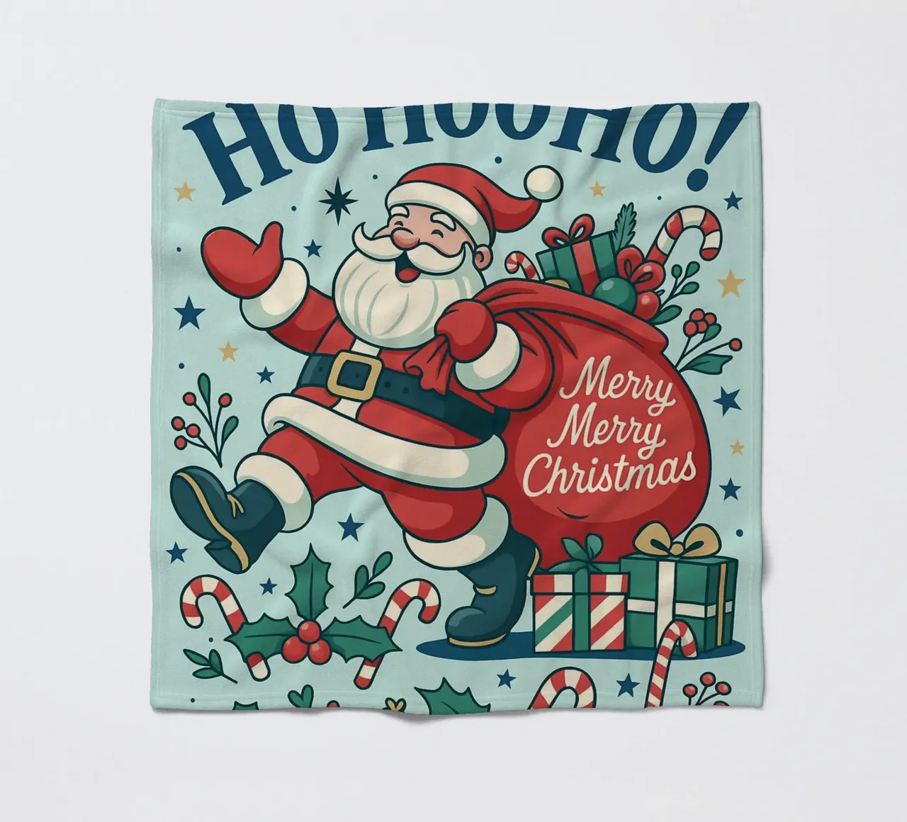 Babbo Natale dipinto coperta in pile da Raffasya Shop