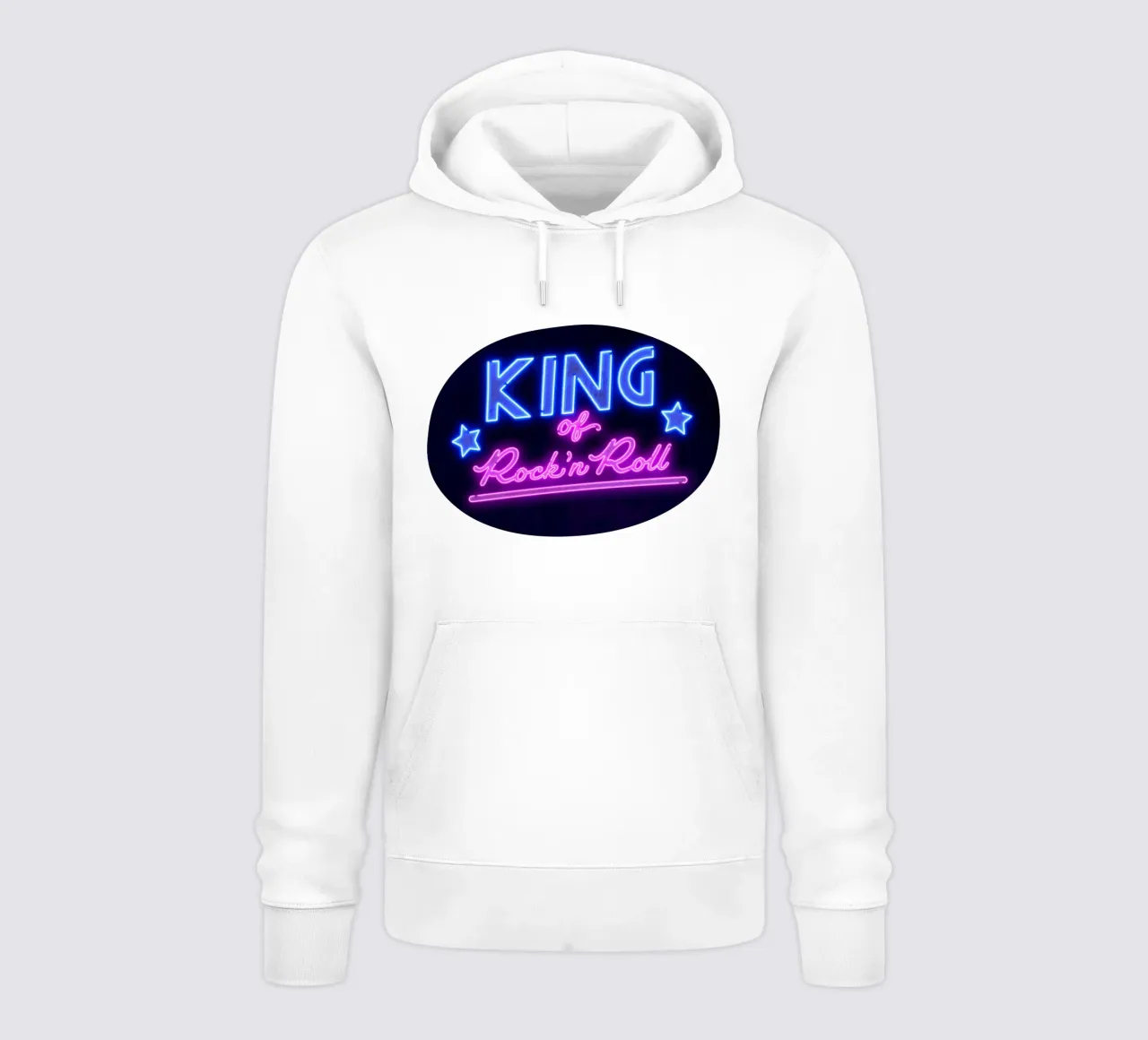 Lettere al neon in rosa e blu. Un po' di rock'n roll. felpa con cappuccio da CalliLetters