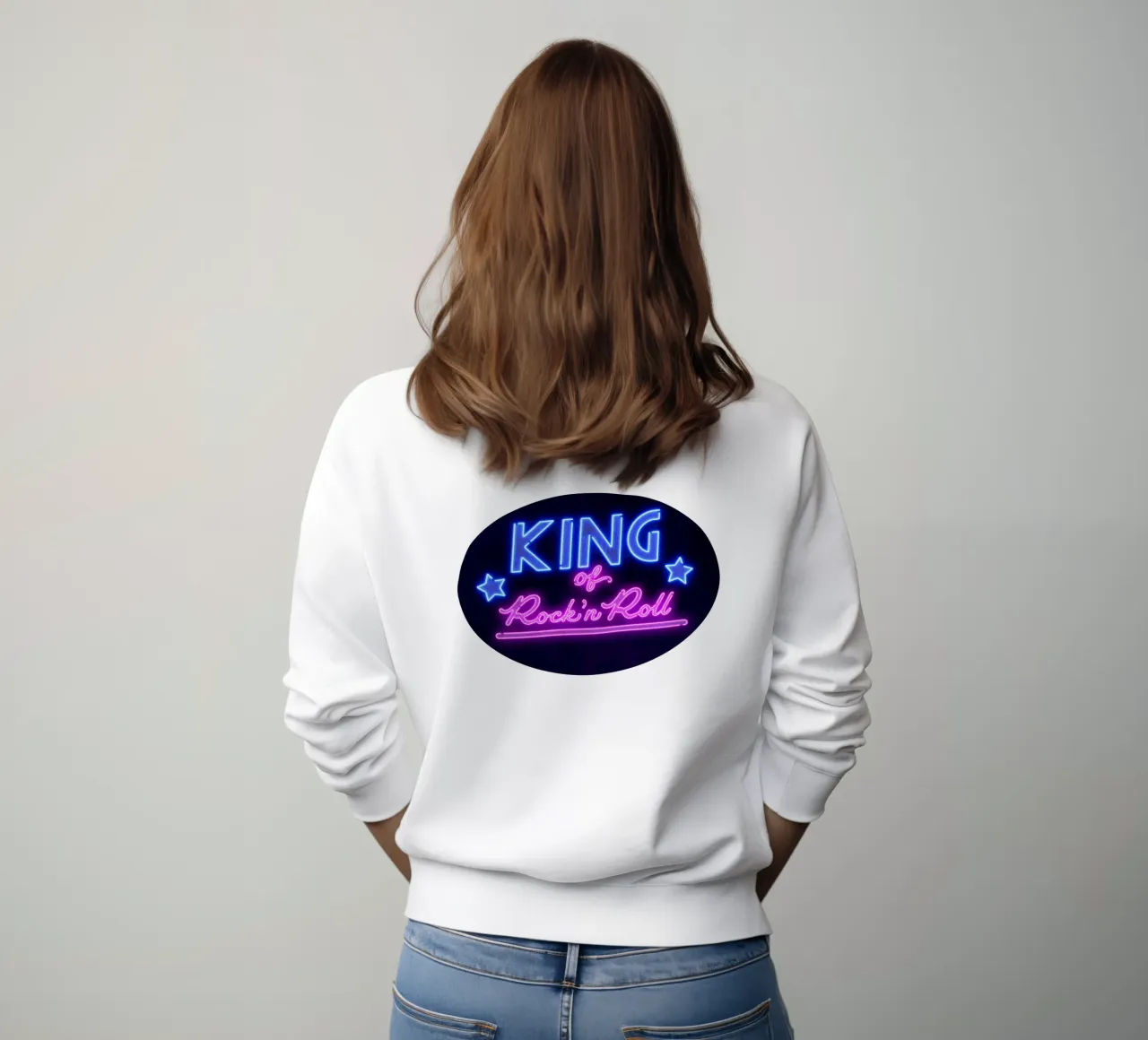 Lettere al neon in rosa e blu. Un po' di rock'n roll. felpa da CalliLetters